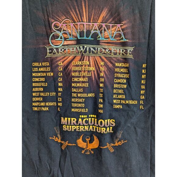 Santana and Earth Wind & Fire Tour 2022 Tshirt size M - Picture 5 of 5